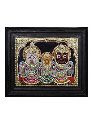 Shri Jagannath Ji l Traditional Colors with 24 Karat Gold l With Frame