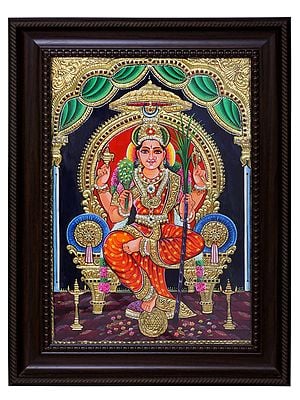 Goddess Rajarajeshwari Tanjore Painting