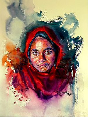 Portrait of a Lady | Watercolor Painting