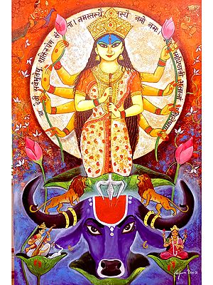 Goddess Durga | Painting by Arjun Das
