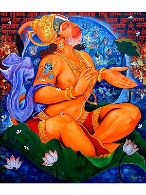 Pawan Putra Hanuman Painting by Arjun Das