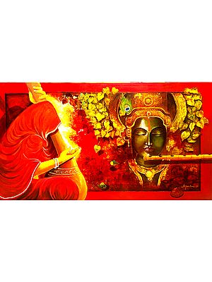 Meera Ke Krishna | Painting by Arjun Das