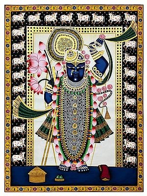 God Shrinathji Standing | Pichwai Art
