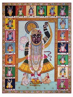 Hindu God Shrinathji In Various Shringar | Pichwai Art
