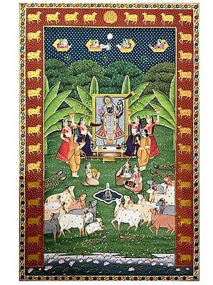 Shrinathji Worshipped By Villagers & Animals | Pichwai Art