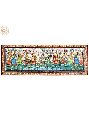 Lord Krishna Raas Leela | Odisha Painting