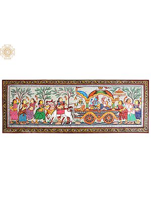 Lord Krishna On The Chariot Painting