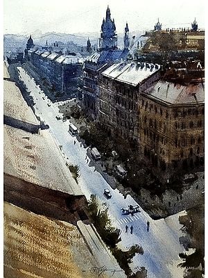 Budapest Watercolor Painting | Watercolor on Paper