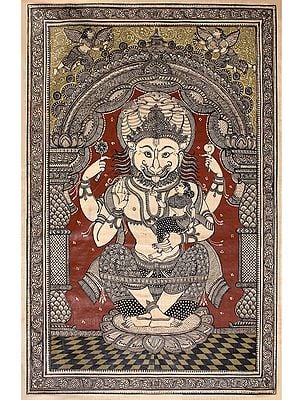 Vishnu Avatar Narasimha With Goddess Lakshmi | Patta Painting | Odisha Art