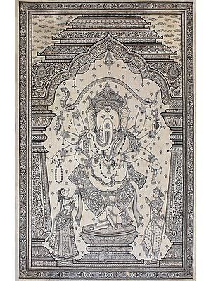 Multi-Hands Lord Ganesha | Patta Painting | Odisha Art