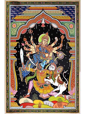 Maa Durga Killing Mahishasura | Patta Painting | Odisha Art