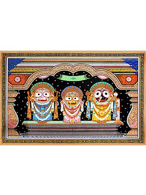 Hindu God Jagannatha Balabhadra and Subhadra | Patta Painting | Odisha Art