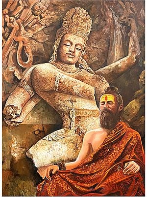 Shiva is Dynamic, But Gives Us Peace | Painting by MK Goyal