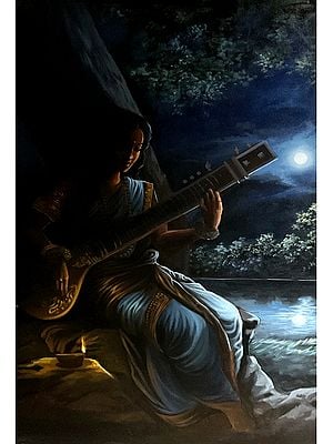 Goddess Saraswati | Painting by MK Goyal