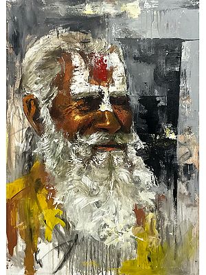 Old Sadhu | Painting by MK Goyal