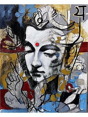 Bharam Series Lord Shiva | MK Goyal | Mix Media on Canvas
