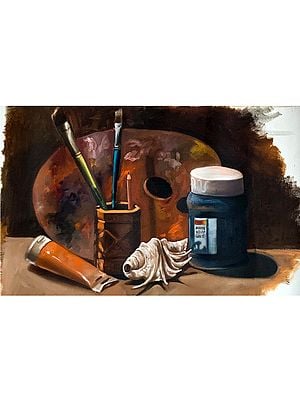 Still Life Art Materials | MK Goyal | Oil painting