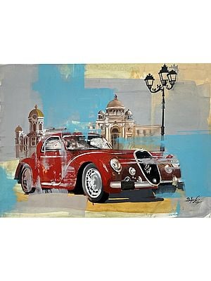 Vintage Car | Painting by MK Goyal