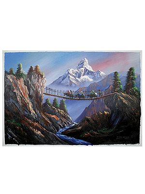 Bridge at Amadablam | Oil Painting