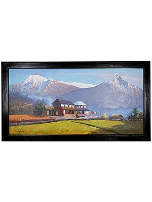 Village Near Mount Everest | Oil On Canvas