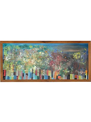 Abstract City Lights | Oil On Canvas