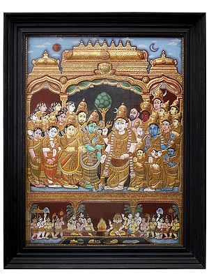 Goddess Meenakshi Kalyanam | Traditional Colors With 24K Gold