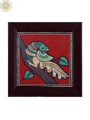 Peacock on Tree | Tanjore Art with Gold Foil Work