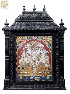 Panchamukhi Ganesha | Traditional Colors With 24K Gold