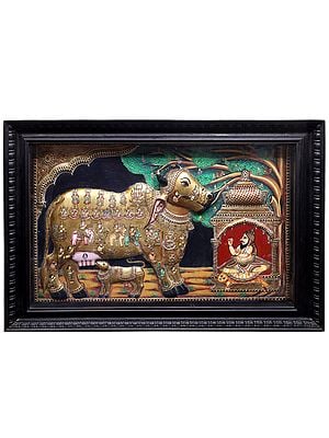 Buy Magnificent Kamadhenu Tanjore Paintings Only at Exotic India
