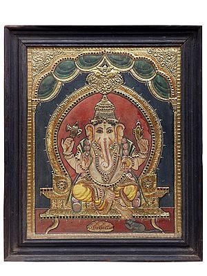 Lord Ganesha | Traditional Colors With 24K Gold