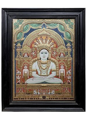Jain Bhagawan Shri Mahavir Swami | Traditional Colors With 24K Gold
