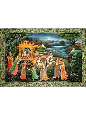 Radha and the Gopis Lament Krishna's Departure to Mathura