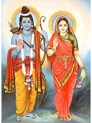 Whole world is Rama Sita I know,<br>With folded hands to them I bow.