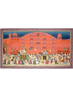 Procession at Hawa Mahal Jaipur