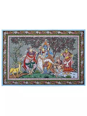 Dancing Radha-Krishna with Gopi
