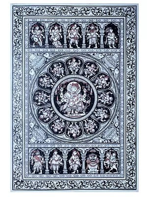 Lord Ganesha With Ten Incarnations of Lord Vishnu (Dashavatara)