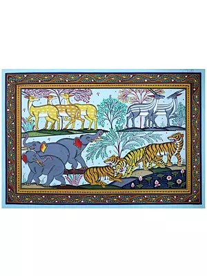 The Wildlife Paata Painting from Odisha