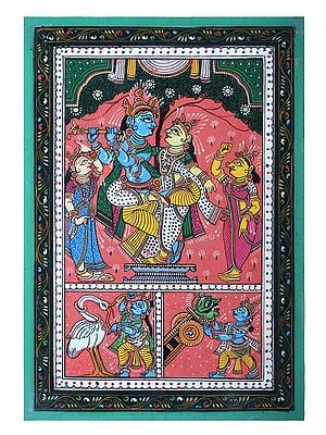 Radha-Krishna with Krishna Leela