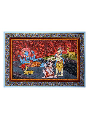 Lord Krishna Shot by an Arrow by a Hunter - Jara