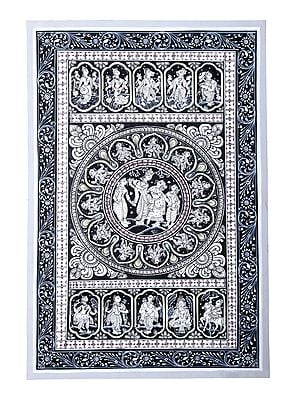 Radha-Krishna with Gopis and Ten Incarnations of Lord Vishnu