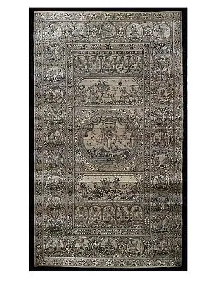 Eight Hands Ganesha at Center with Episodes of His Life Story
