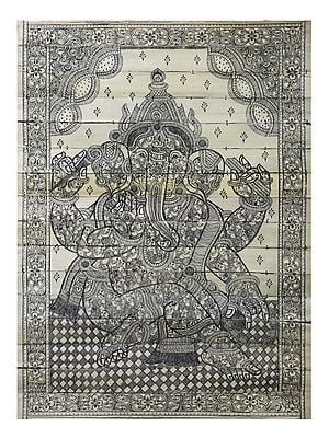 Chaturbhujadhari Lord Ganapati - Made of Small Ganeshas