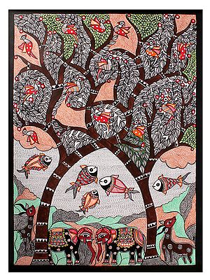 Natural Habitat  | Madhubani Painting