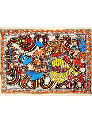 Shri Padmanabha Swamy (Vishnu) | Madhubani Painting