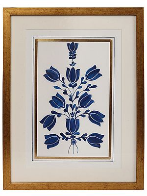 Ink Blue Lotus | 300 gsm paper