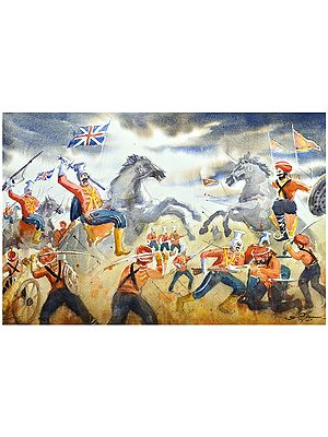 Anglo Sikh War | Loose Watercolour Painting | By Achintya Hazra