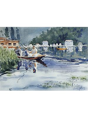 Dale Lake Reflections | Loose Watercolour Painting | By Achintya Hazra