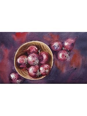 Onion Still Life | Loose Watercolour Painting | By Achintya Hazra