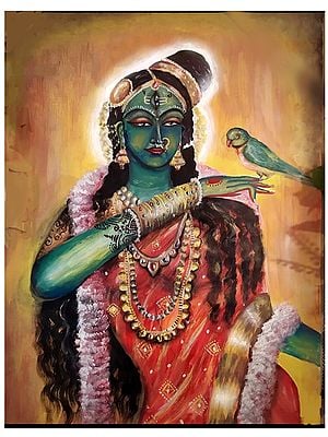 Goddess Meenakshi | Acrylic on Paper | Painting by Ankit Bagde