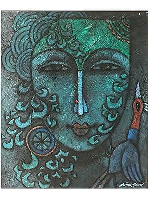 Deity Face Portrait Advaitha | Figurative Art | By Krishna Ashok
